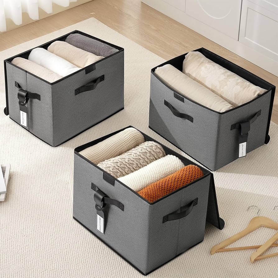 Amazon.com - Extra Large 40L 3-Pack Collapsible Storage Bins